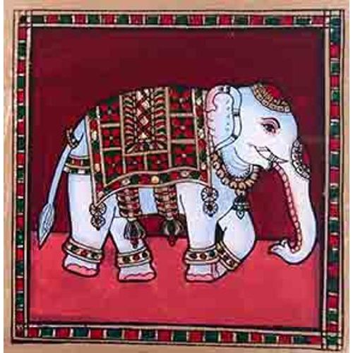 elephant glass painting