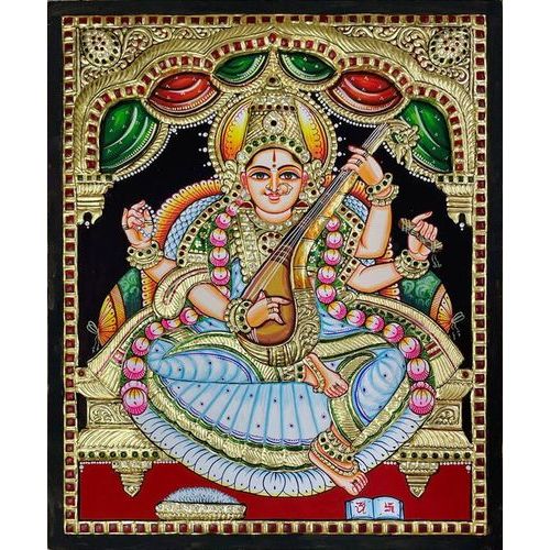 TANJORE PAINTING SARASWATHI
