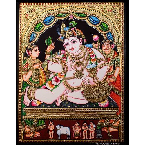TANJORE PAINTING BUTTER KRISHNA