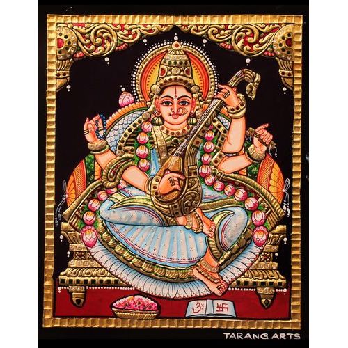 TANJORE PAINTING SARASWATHI