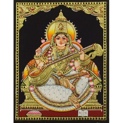 TANJORE PAINTING SARASWATHI