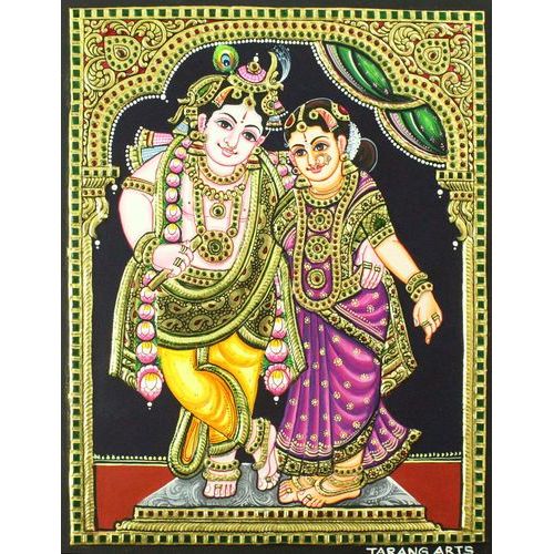 TANJORE PAINTING KRISHNA WITH RADHA