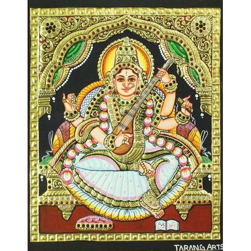 TANJORE PAINTING SARASWATHI