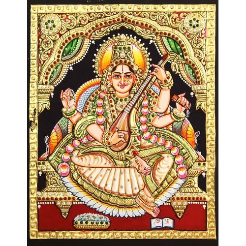 TANJORE PAINTING SARASWATHI