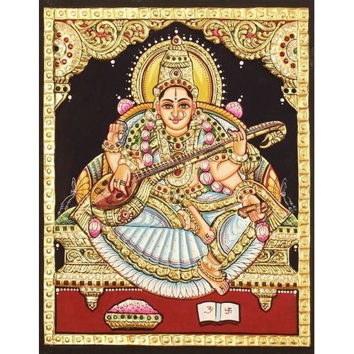 TANJORE PAINTING SARASWATHI