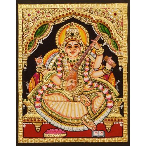 TANJORE PAINTING SARASWATHI