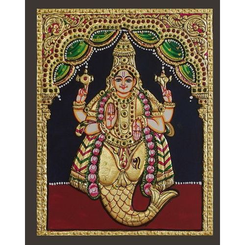 TANJORE PAINTING MATSYA AVATHARAM