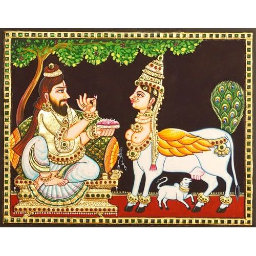 TANJORE PAINTING KAMADHENU