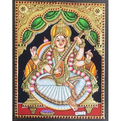 TANJORE PAINTING SARASWATHI