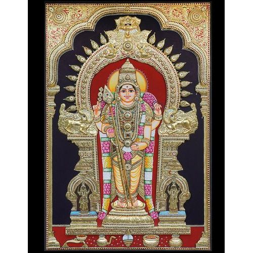 TANJORE  PAINTING THIRUCHENDUR  MURUGAN