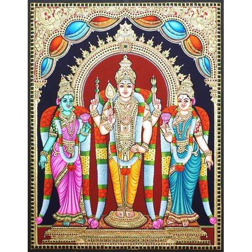 TANJORE PINTING MURUGAN VALLI DEIVANAI