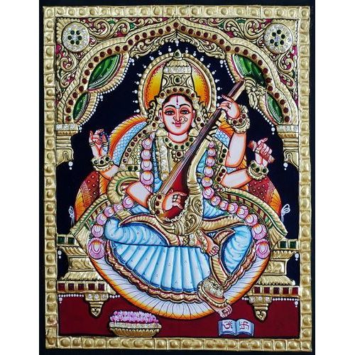 TANJORE PAINTING SARASWATHI