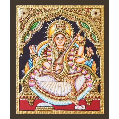 TANJORE PAINTING SARASWATHI