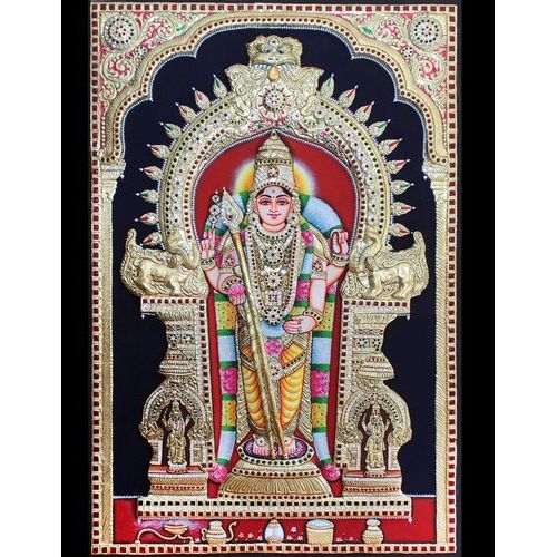 TANJORE  PAINTING THIRUCHENDUR  MURUGAN