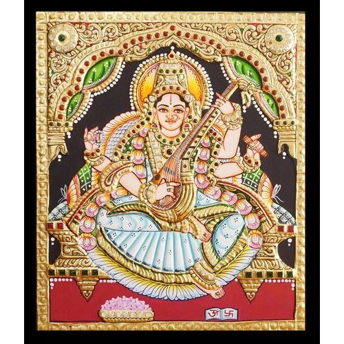 TANJORE PAINTING SARASWATHI