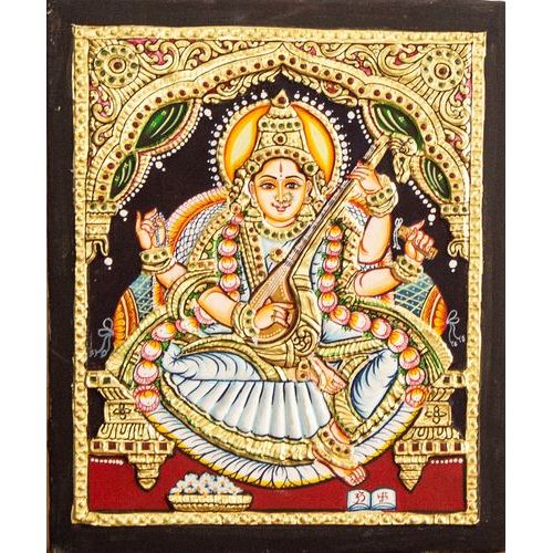 TANJORE PAINTING SARASWATHI