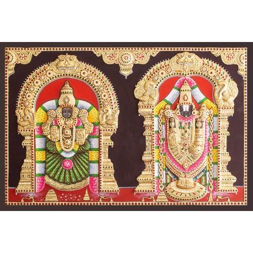 TANJORE PAINTING BALAJI SIDE PADMAVATHI