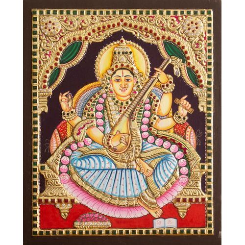 TANJORE PAINTING SARASWATHI