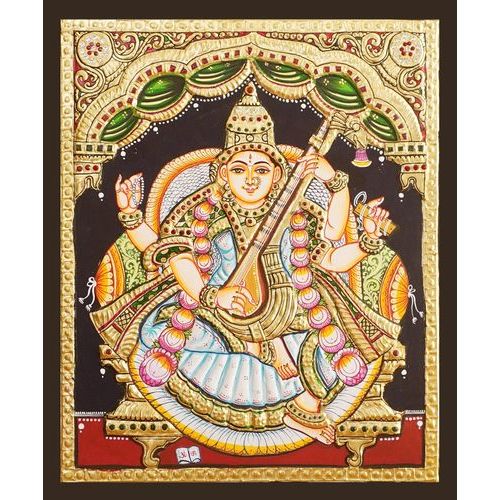 TANJORE PAINTING SARASWATHI