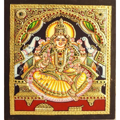 TANJORE PAINTING GAJA LAKSHMI