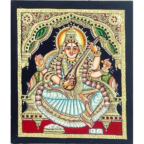 TANJORE PAINTING SARASWATHI